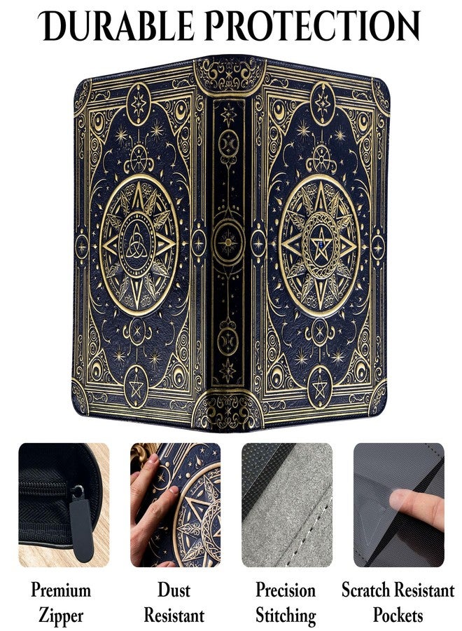 Soar Forge Star Mage Trading Card Binder - 9 Pocket Ringless TCG Binder, 3D PU Leather - Premium 432 Side-Loading Pockets - Perfect Storage Holder for MTG, and Many TCG & Trading Card Collections (Blue Jewel) - Image 4